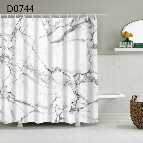 Luxurious Contemporary Marble/Geometric Shower Curtains