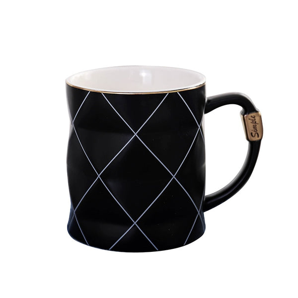 Iconic Luxury Geometric Textured Diamond Mug