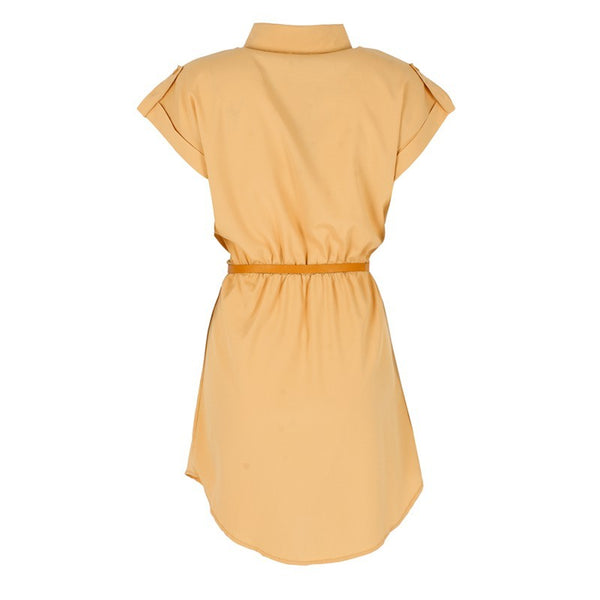 European Wide-Collar Women's Summer Mini Dress