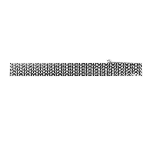 Men's Silver Textured Metal Tie Bar Clip