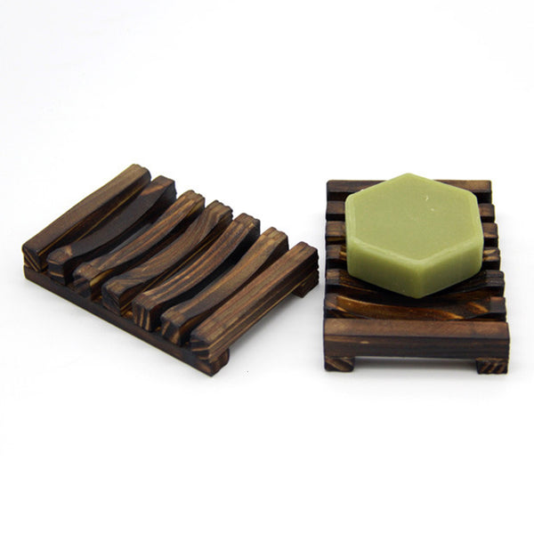 Natural Wooden Soap Dish w Vented Design