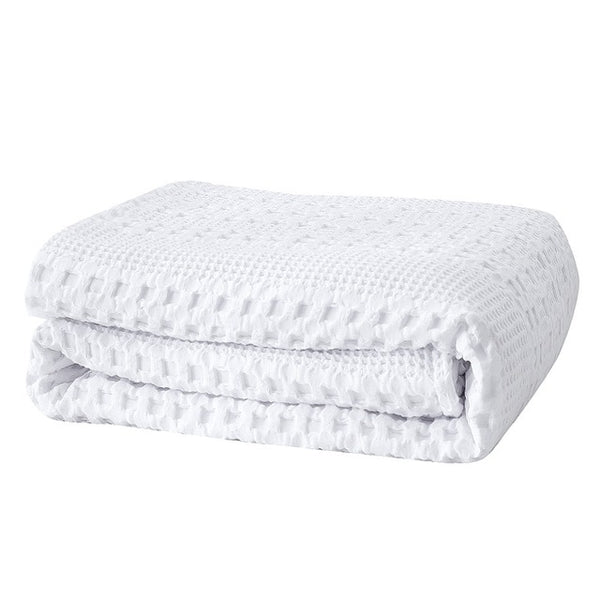 Woven Cable Knit 100% Luxury Cotton Throw Blanket