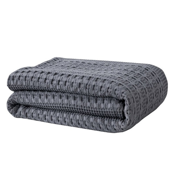 Woven Cable Knit 100% Luxury Cotton Throw Blanket