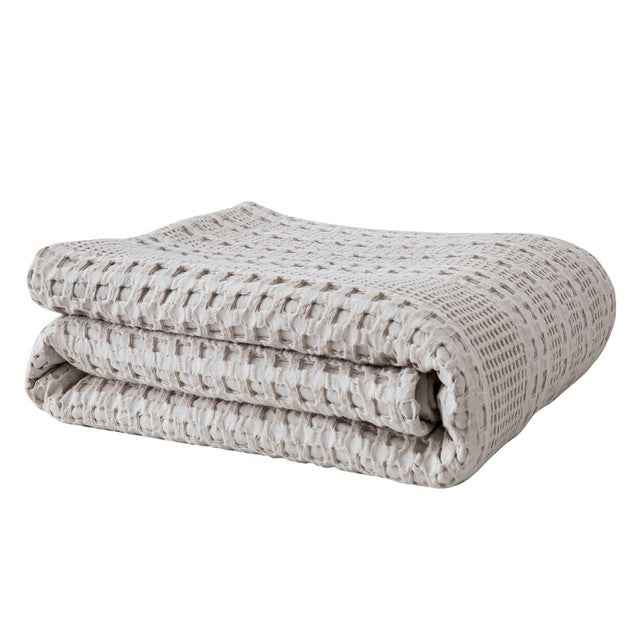 Woven Cable Knit 100% Luxury Cotton Throw Blanket