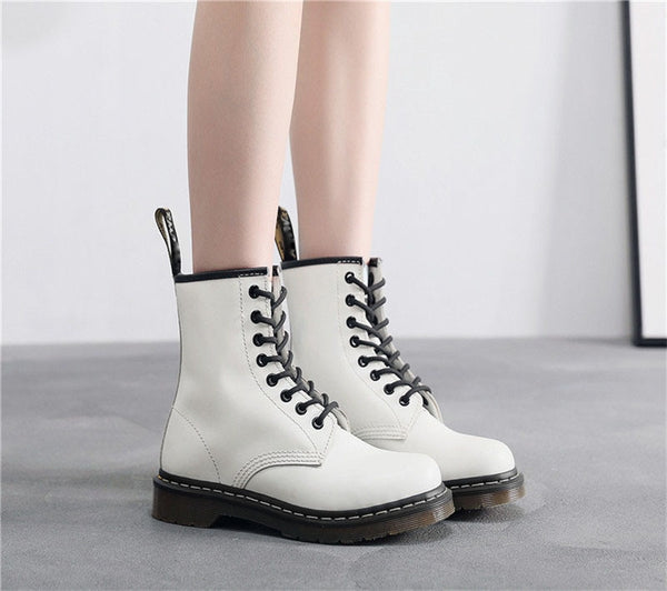 Women's Handmade High Top Leather Platform Designer Boots