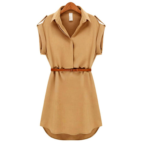 European Wide-Collar Women's Summer Mini Dress