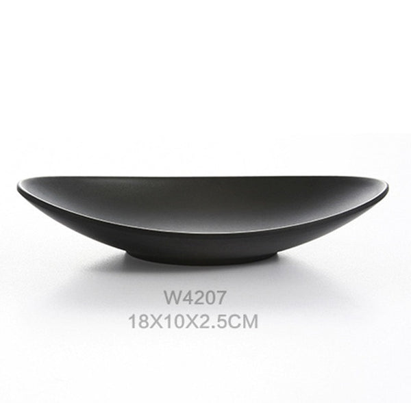 Black Smooth Volcanic Dish Tray