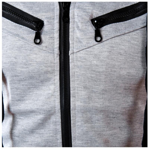 Men's Sleeveless Training Zip Up Hoodie w Pectoral Pockets