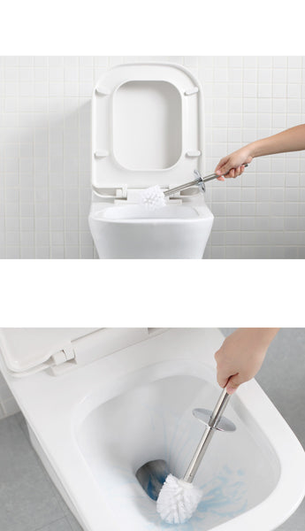 Clean Minimalist Modern Designed Toilet Brush & Sheath Set