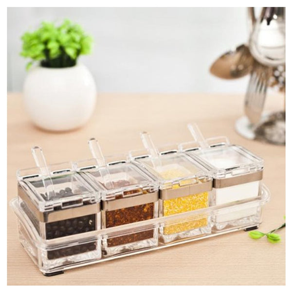 Contemporary Kitchen Spice & Seasoning Cubes - Set of 4