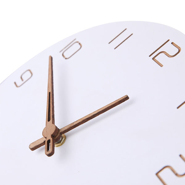 Contemporary Minimalist Wooden Bamboo Wall Clock