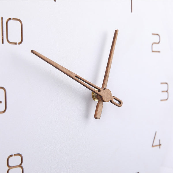 Contemporary Minimalist Wooden Bamboo Wall Clock