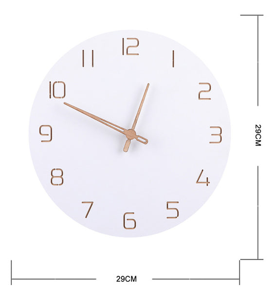 Contemporary Minimalist Wooden Bamboo Wall Clock