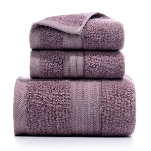 3Pcs Luxury Quality Soft Bath Hotel Towel Set (8 Colors)