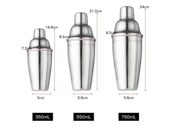 9pcs Stainless Steel Luxury Cocktail Shaker Mixologist Set