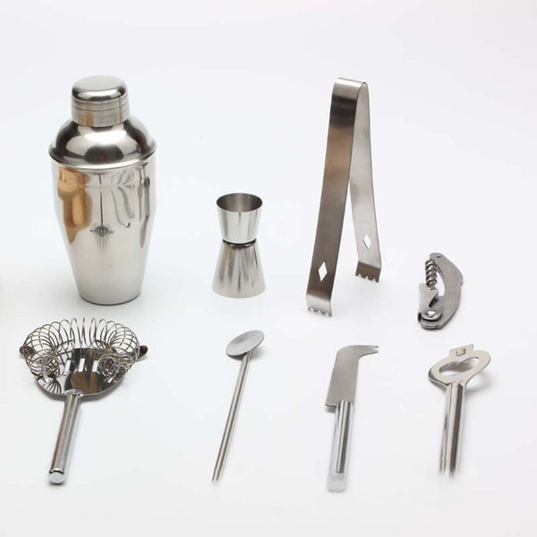 9pcs Stainless Steel Luxury Cocktail Shaker Mixologist Set