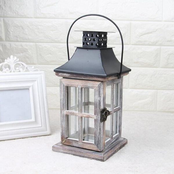 Decorative Antique Latch Lantern Candle Holder