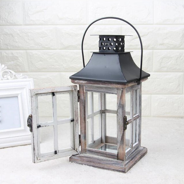 Decorative Antique Latch Lantern Candle Holder