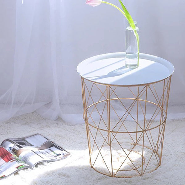 Sophisticated Iron Caged Coffee End Table