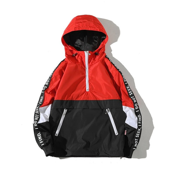 The Seeker Modern Men's Windbreaker w Fitted Hood