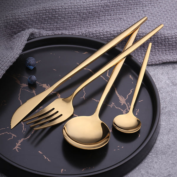 24Pcs Modern Luxury Dinner Set for 6 w Elegant Design