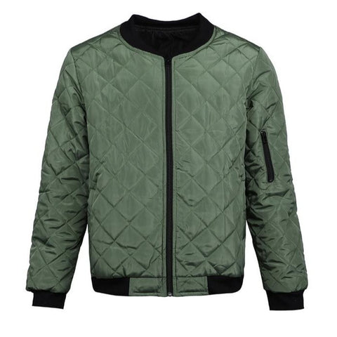 Men's Classic Diamond Tufted Slim Bomber Jacket