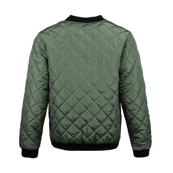 Men's Classic Diamond Tufted Slim Bomber Jacket