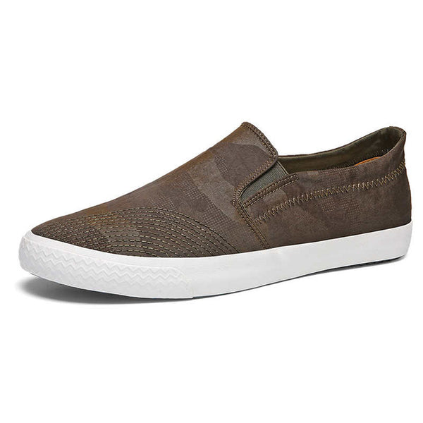 Men's Breathable Slip-On Luxury Canvas Sneakers