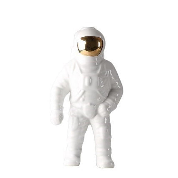 Ceramic Modern Art Golden Astronaut Sculpture