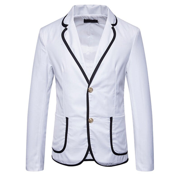 Men's European Designer Prep Border Blazer