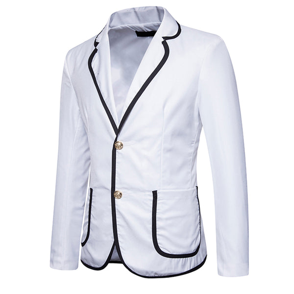 Men's European Designer Prep Border Blazer