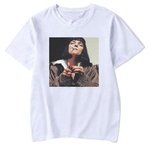 Iconic Pulp Fiction Print Minimal Oversized T Shirt