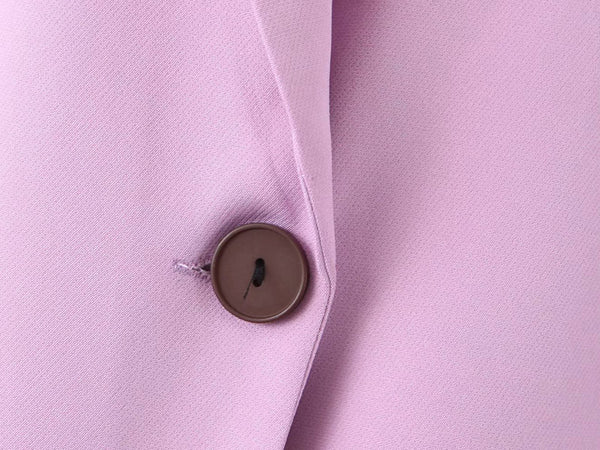 Women's Wide Peak Lapel Power Blazer in Pink