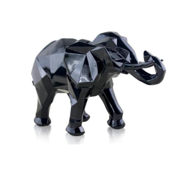 Modern Abstract Geometric Elephant Sculpture