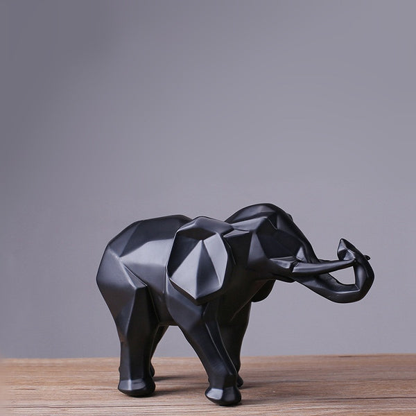 Modern Abstract Geometric Elephant Sculpture