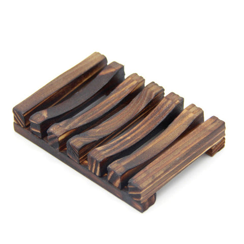 Natural Wooden Soap Dish w Vented Design