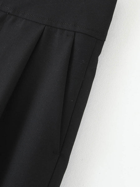 Pleated Black Evening Women's Dress Pants