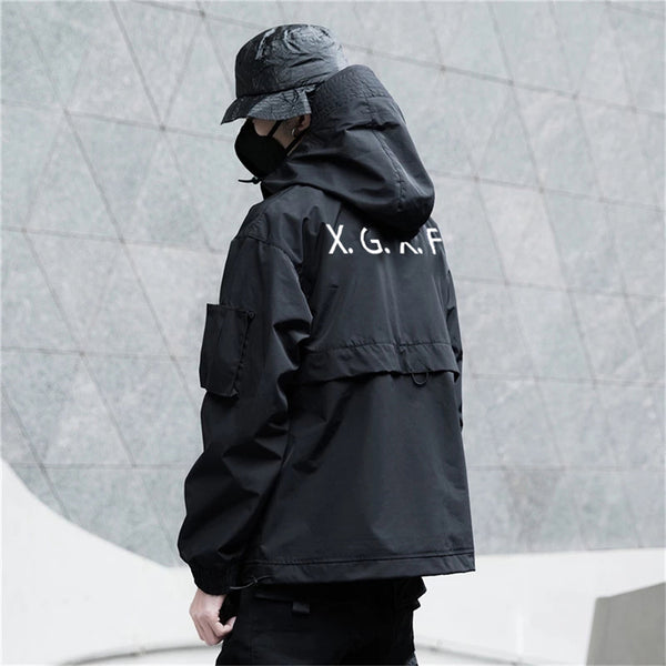 Modern Combat Streetwear Style Hooded Windbreaker Jacket