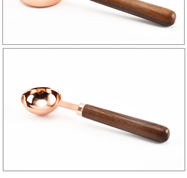 Elegant Vintage Copper Antique Handle Measuring Cup/Spoon Set