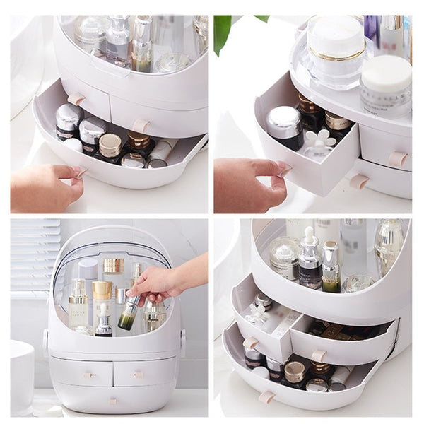 Retro Chic Large Capacity Bathroom & Makeup Organizer Box