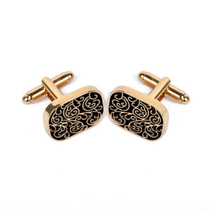 Vintage Gold Etched Cufflinks