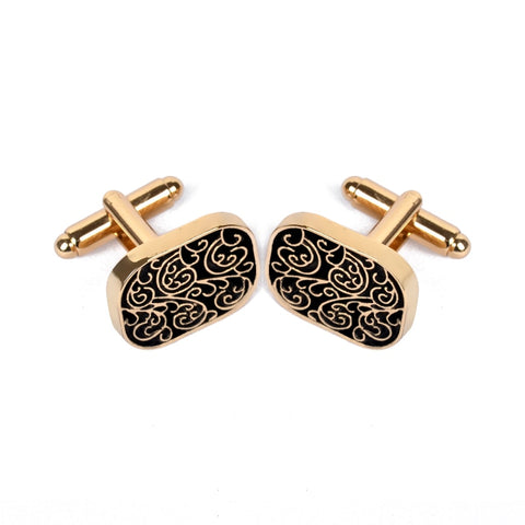 Vintage Gold Etched Cufflinks