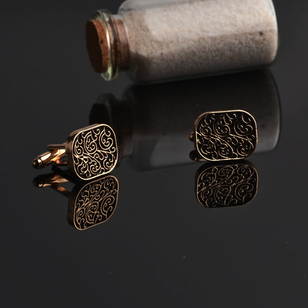 Vintage Gold Etched Cufflinks