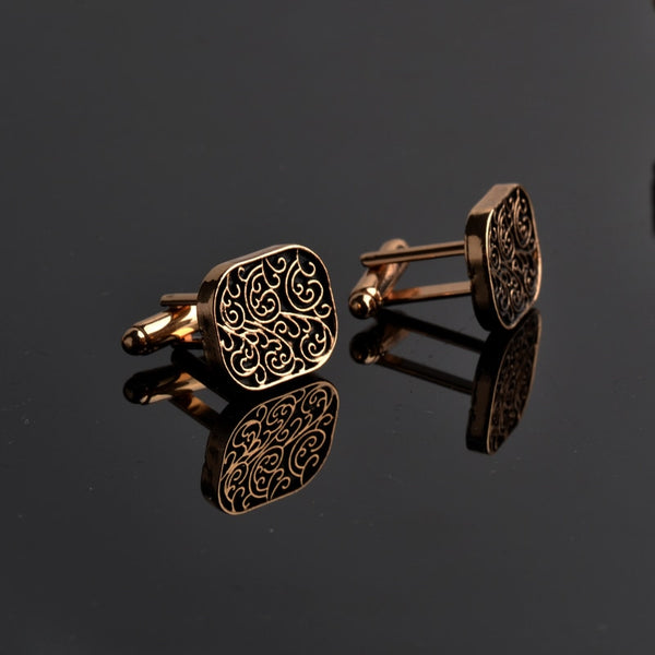 Vintage Gold Etched Cufflinks