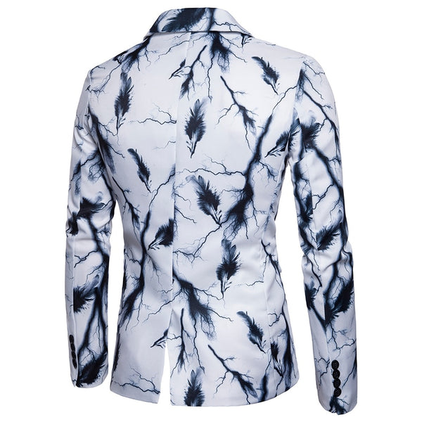 Men's Abstract Modern Art Formal Blazer Jacket