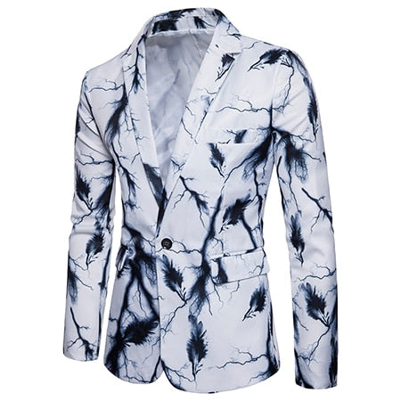 Men's Abstract Modern Art Formal Blazer Jacket