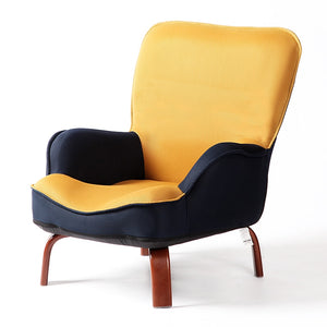 Modern Contemporary Japanese Style Fabric Accent Chair