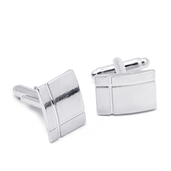 Men's Quality Engraved Hatch Cross Cufflinks