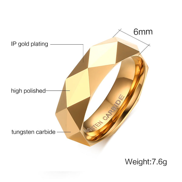 Elegant Men's Multi-Face Geometric Fashion Ring in 3 Colors