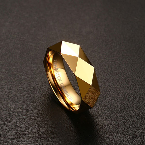 Elegant Men's Multi-Face Geometric Fashion Ring in 3 Colors